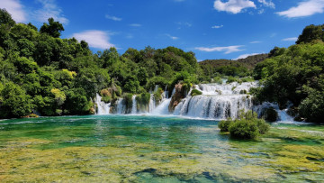 Картинка krka+national+park croatia природа водопады krka national park