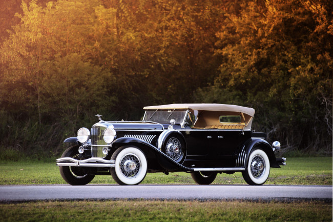 Обои картинки фото автомобили, duesenberg, 1931, model, j, tourster, by, derham, ретро, кабриолет