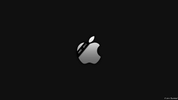 Картинка компьютеры apple тёмный логотип яблоко