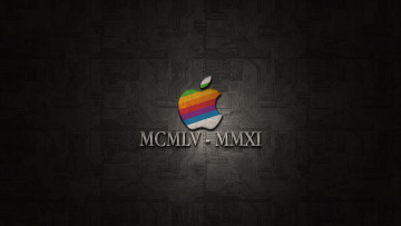Картинка компьютеры apple яблоко логотип тёмный