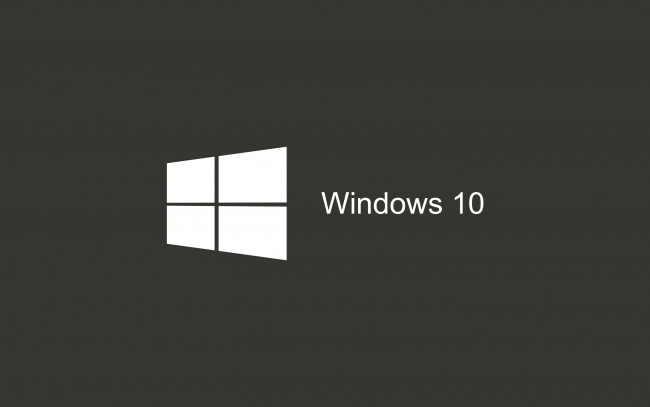 Обои картинки фото компьютеры, windows 10, темный, фон, пуск, windows, темно-серый, логотип