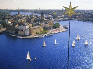 Картинка gamla stan stockholm sweden города стокгольм швеция