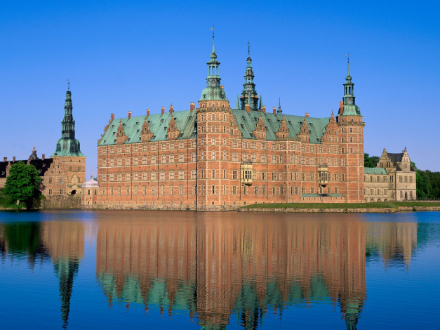 Обои картинки фото frederiksborg, castle, hillerod, denmark, города, дворцы, замки, крепости