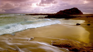 Картинка природа побережье песок волны