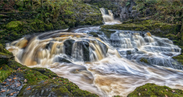 Картинка beezley falls ingleton north yorkshire england природа водопады камни каскад англия северный йоркшир инглтон waterfalls trail
