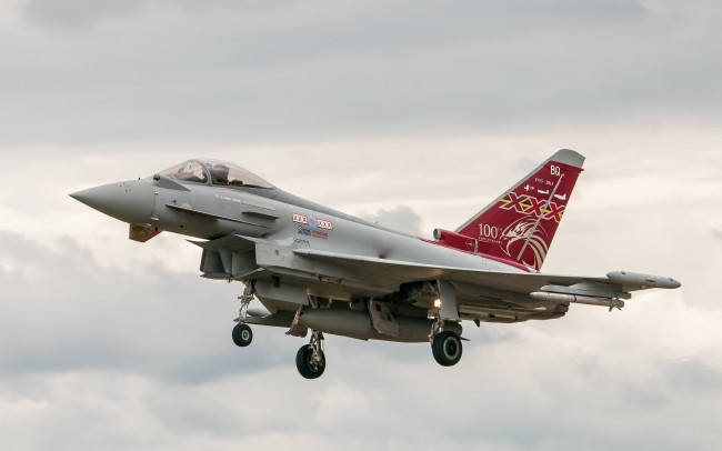Обои картинки фото eurofighter typhoon fgr4, авиация, боевые самолёты, истребитель