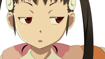 Картинка аниме bakemonogatari девушка взгляд фон