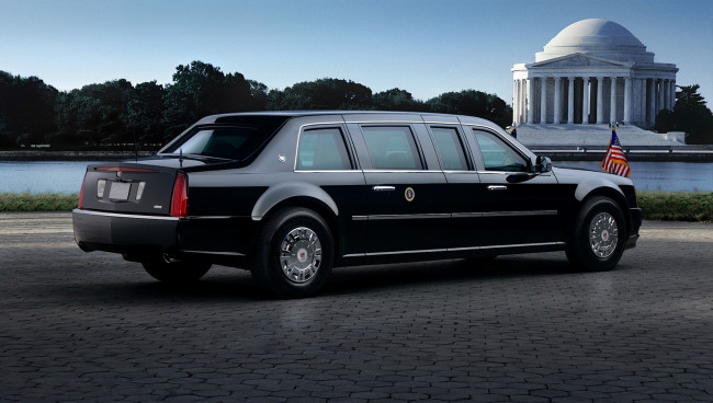 Обои картинки фото cadillac one barack obama`s new presidential limousine 2009, автомобили, cadillac, barack, one, 2009, limousine, presidential, new, obama