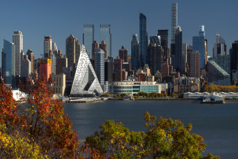 Картинка нью-йорк +сша города нью-йорк+ сша вода деревья рендеринг nic lehoux городской пейзаж небоскреб здание архитектура