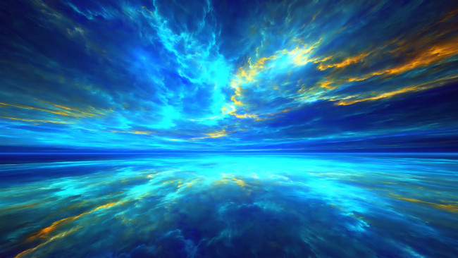 Обои картинки фото природа, облака, отражение, море