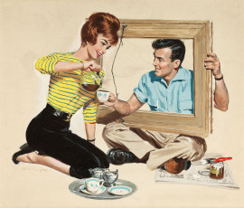 Картинка arthur saron sarnoff рисованные ситуация женщина люди мужчины