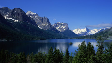 Картинка природа реки озера горы пейзаж озеро деревья