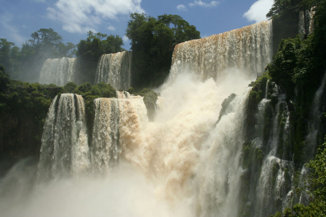 Обои картинки фото iguazu, falls, природа, водопады, бурные, , потоки