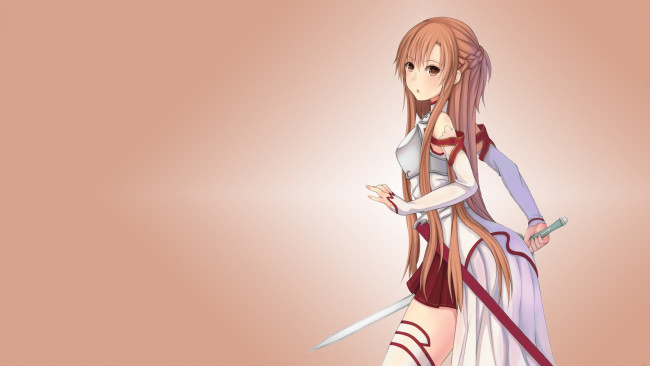 Обои картинки фото аниме, sword, art, online, yuuki, asuna
