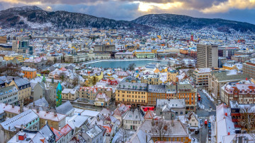 Картинка города осло+ норвегия панорама