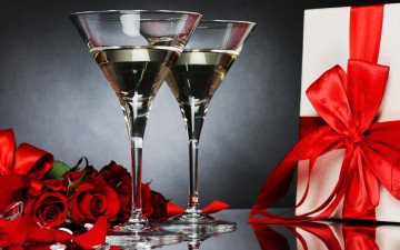 Картинка еда напитки розы цветы шампанское подарок