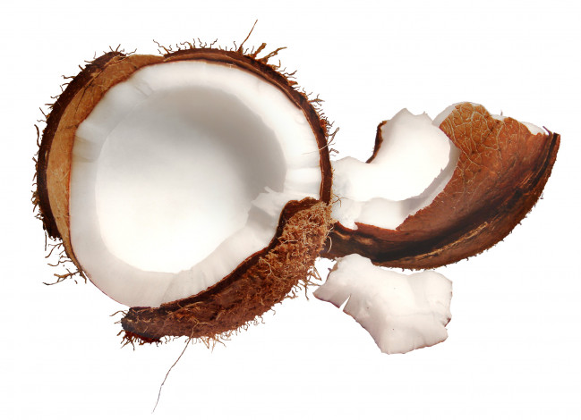 Обои картинки фото cracked, coconut, еда, кокос, орех, разбитый