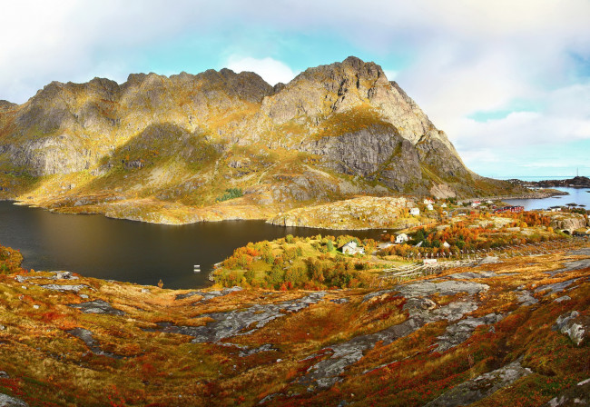 Обои картинки фото норвегия, озеро, agvatnet, природа, горы