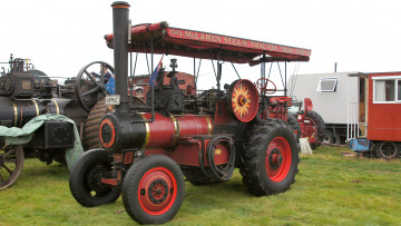 Картинка 1926+mclaren+steam+tractor техника тракторы паровой колесный трактор