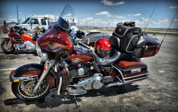 Картинка harley-davidson мотоциклы дорожные классические сша