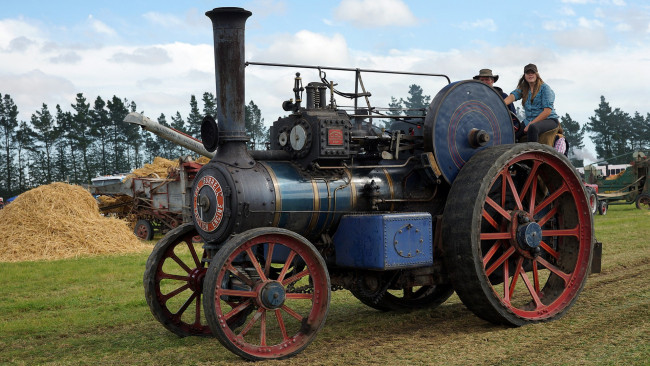 Обои картинки фото 1914 burrrell traction engine, техника, тракторы, колесный, трактор