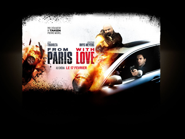 Обои картинки фото from, paris, with, love, кино, фильмы