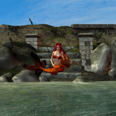 Картинка 3д графика fantasy фантазия сирена вода