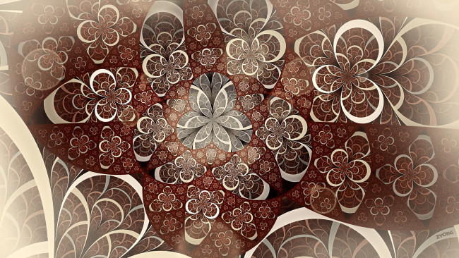 Обои картинки фото 3д, графика, fractal, фракталы, коричневый
