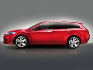 Картинка автомобили honda accord tourer concept 2007г красный