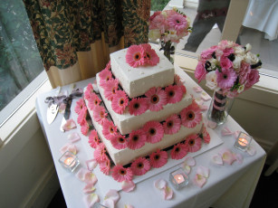 обоя еда, торты, торт, цветы