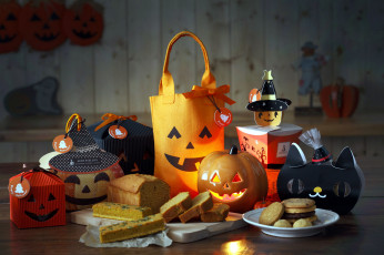 Картинка праздничные хэллоуин тыква пироги печенье
