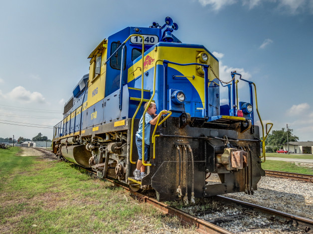 Обои картинки фото техника, локомотивы, локомотив, рельсы, дорога, железная