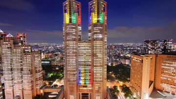 обоя города, токио , Япония, небоскребы