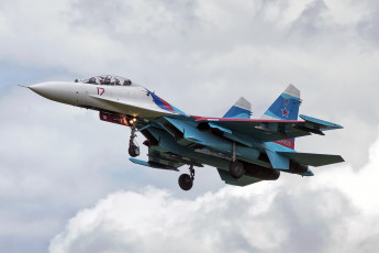 Картинка su-27ub авиация боевые+самолёты ввс россия