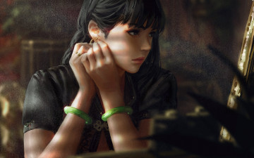 Картинка guweiz рисованное девушка
