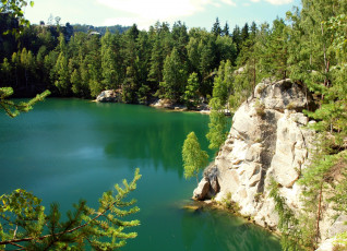 Картинка природа реки озера вода скалы деревья