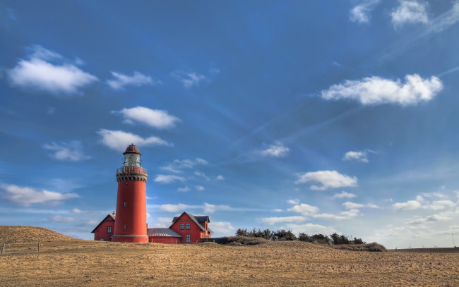 Обои картинки фото природа, маяки, denmark, midtjylland, ferring, bovbjerg, lighthouse