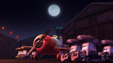 Картинка planes мультфильмы гитары ночь самолет тачки мультфильм