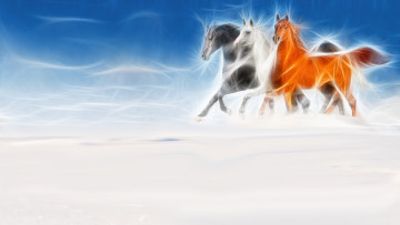 Картинка разное компьютерный+дизайн лошади