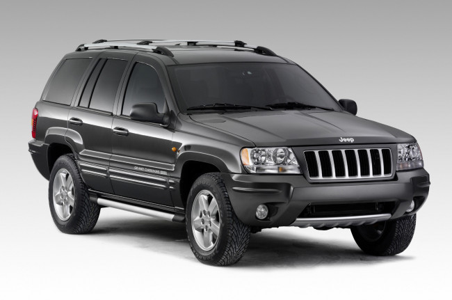 Обои картинки фото автомобили, jeep, grand, wj, vision, cherokee, темный, 2004г