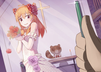 Картинка аниме gekkan+shoujo+nozaki-kun карандаш девушка рука