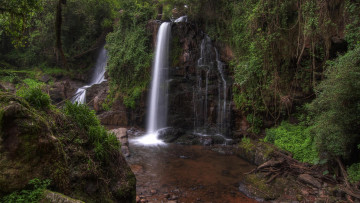 Картинка природа водопады водопад лес скала