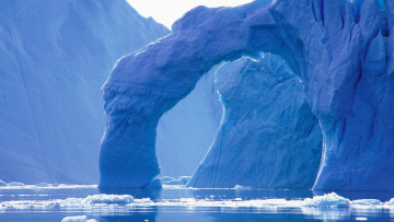 обоя природа, айсберги и ледники, айсберги, лед, арка, море