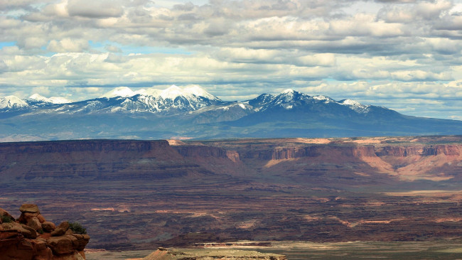 Обои картинки фото природа, горы, небо, облака, каньон, долина