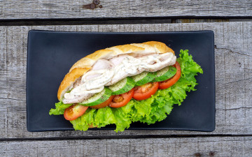 Картинка еда бутерброды +гамбургеры +канапе сэндвич зеленый салат огурец помидор