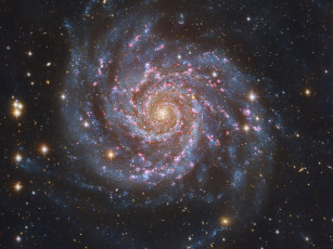 Картинка m74 космос галактики туманности