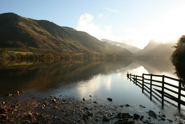Обои картинки фото the, lake, district, national, park, uk, england, cumbria, природа, реки, озера, горы, река, дымка