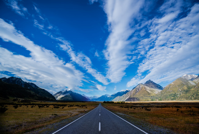 Обои картинки фото природа, дороги, новая, зеландия, road