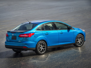 обоя автомобили, ford, 2014, us-spec, sedan, focus, синий