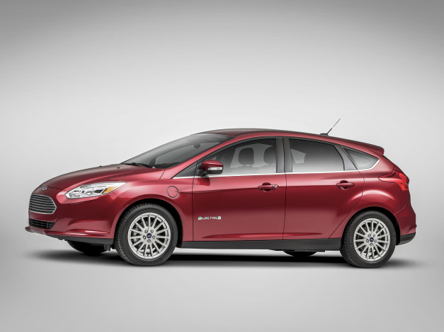 Обои картинки фото автомобили, ford, focus, красный, 2014, electric